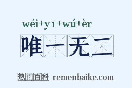 唯一无二是什么意思的图片